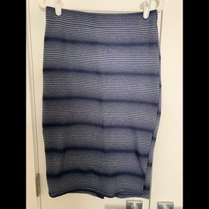 Blue Stripped Pencil Skirt